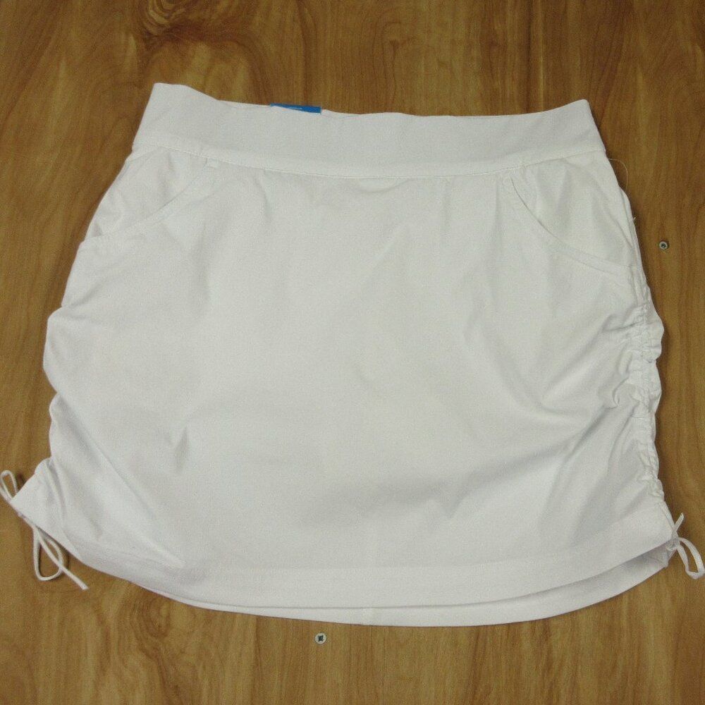 COLUMBIA Marina Bay Skort Womens Large White Omni Shade Pull On Skirt Shorts NWT